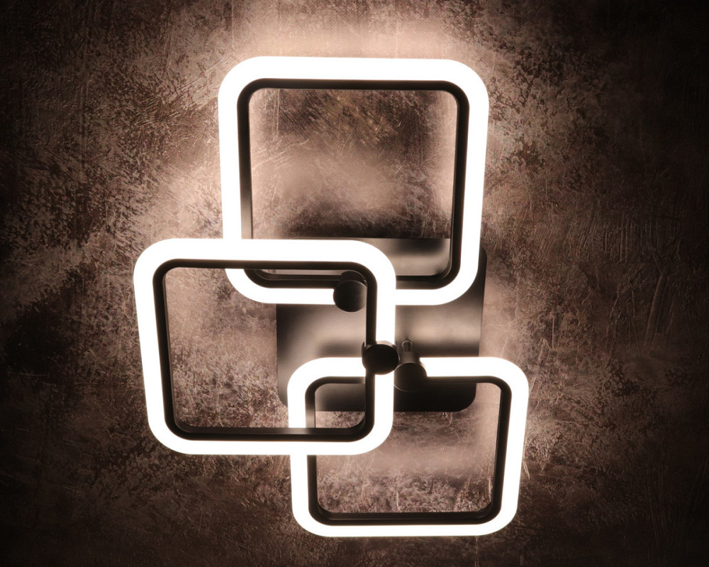 Люстра стельова LED з пультом A2503/3S-bk Чорний 11х41х60 см. Київ - зображення 1