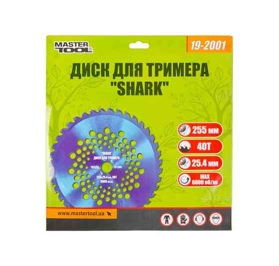 Диск для триммера MASTERTOOL "SHARK" 255х25.4х40Т с победитовой напайкой 19-2001 Харків