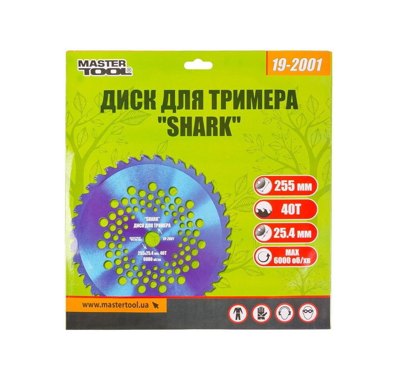 Диск для триммера MASTERTOOL "SHARK" 255х25.4х40Т с победитовой напайкой 19-2001 Харків - зображення 2