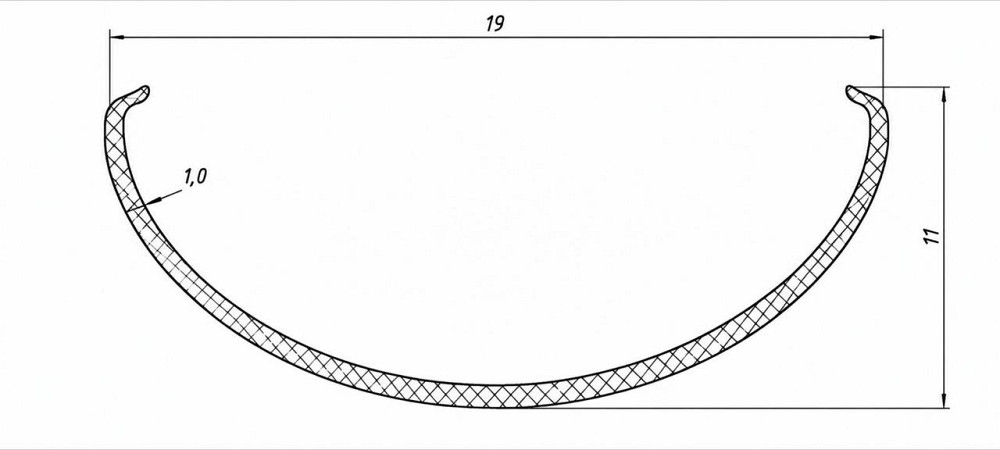ПВХ линза для LED-профиля Z200 прозрачная, ребристая, 2 м Київ - зображення 2