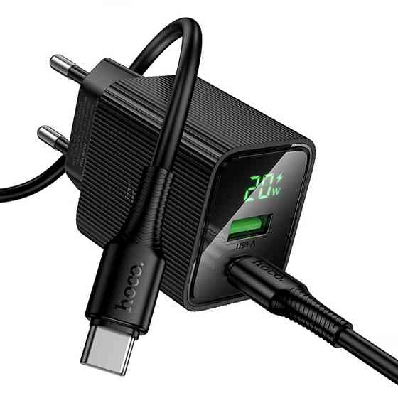СЗУ Hoco CS83A Excellent with digital display PD20W+QC3.0 (1USB-A/1C) + кабель Type-C to Type-C Херсон