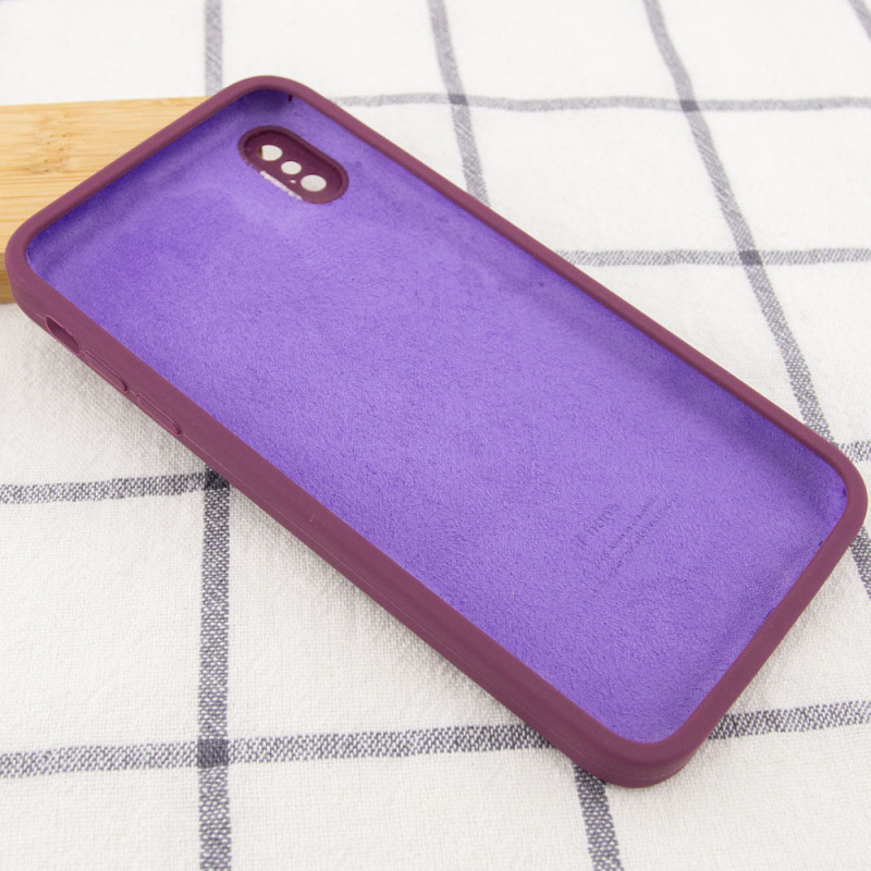 Чехол Silicone Case Square Full Camera Protective (AA) для Apple iPhone X / XS (5.8") Херсон - зображення 3