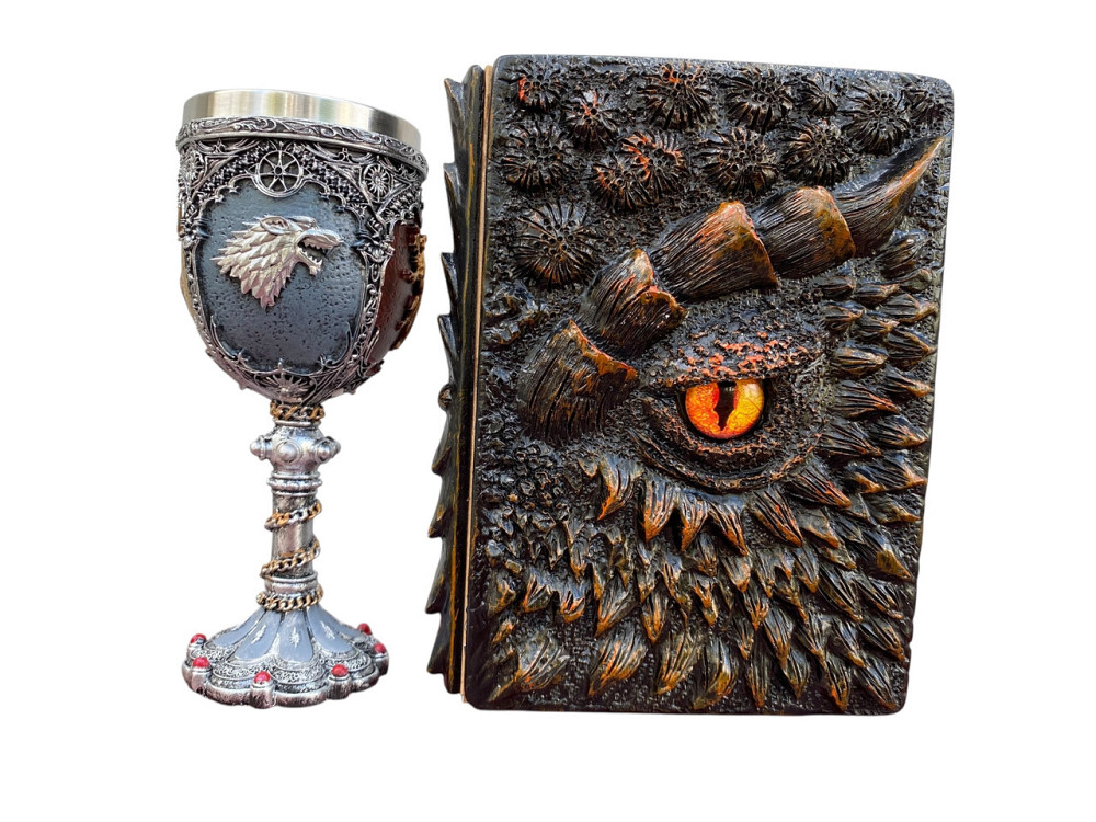 Подарочный набор Бокал 3 Игра Престолов и Блокнот 3 «Жар Сердца Дракона» Київ - зображення 1