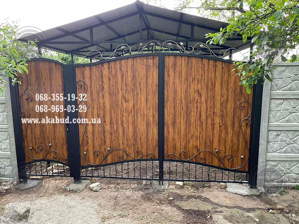 Розпашні ворота, відкатні ворота, навіс, альтанка, паркан, перила Кривой Рог - изображение 4