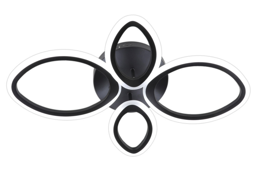 Люстра стельова LED з пультом A2404/2+2-bk Чорний 11х40х62 см. Киев - изображение 1