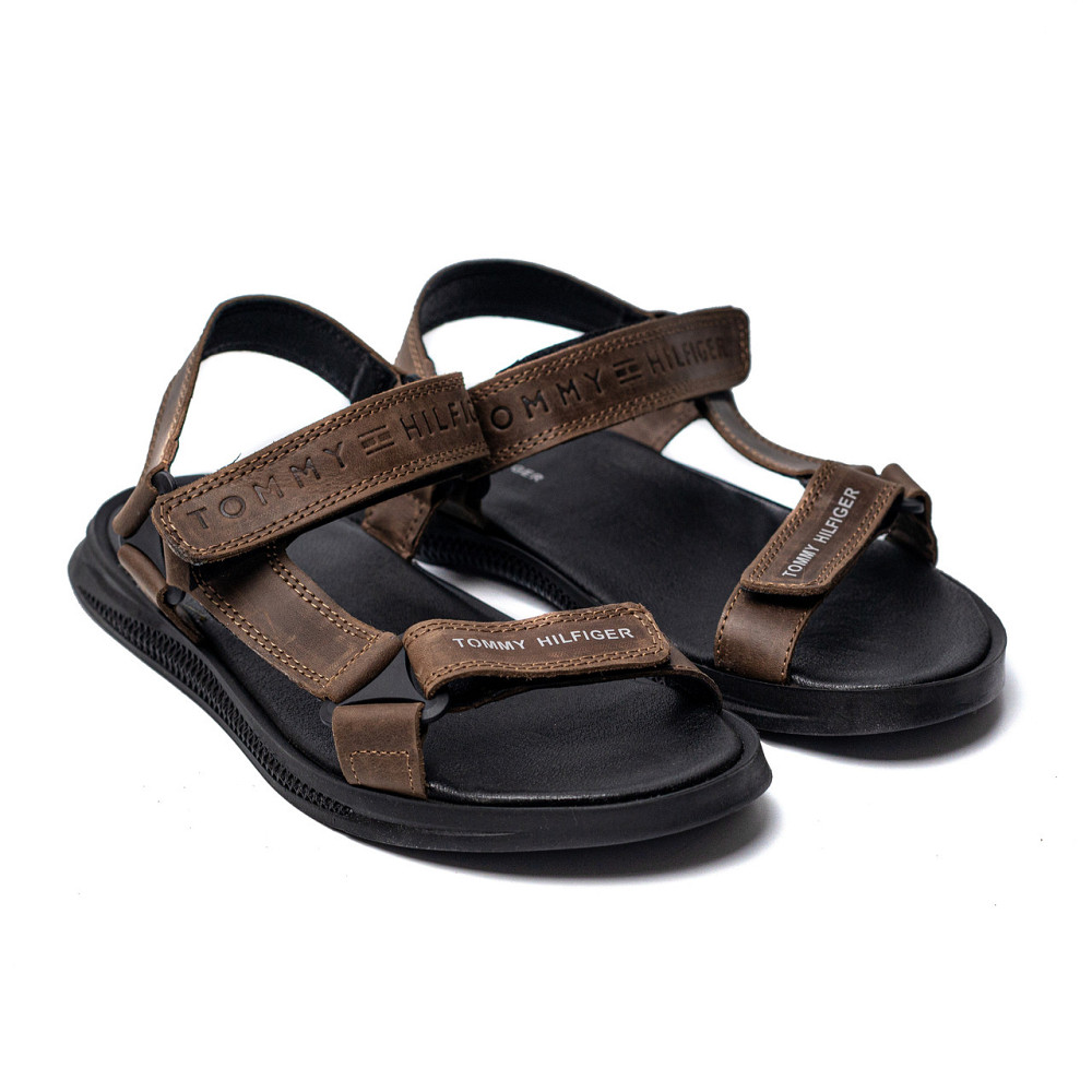 Мужские кожаные сандалии Tommy Hilfiger Olive Киев - изображение 2