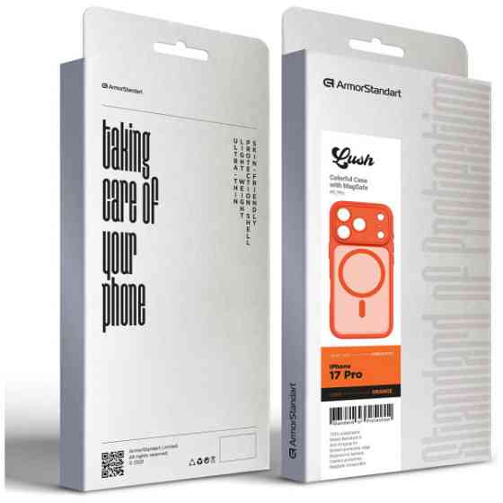 Чохол ArmorStandart Lush MagCase для Apple iPhone 17 Pro Orange (ARM87492) (Код товару:42801) Харьков