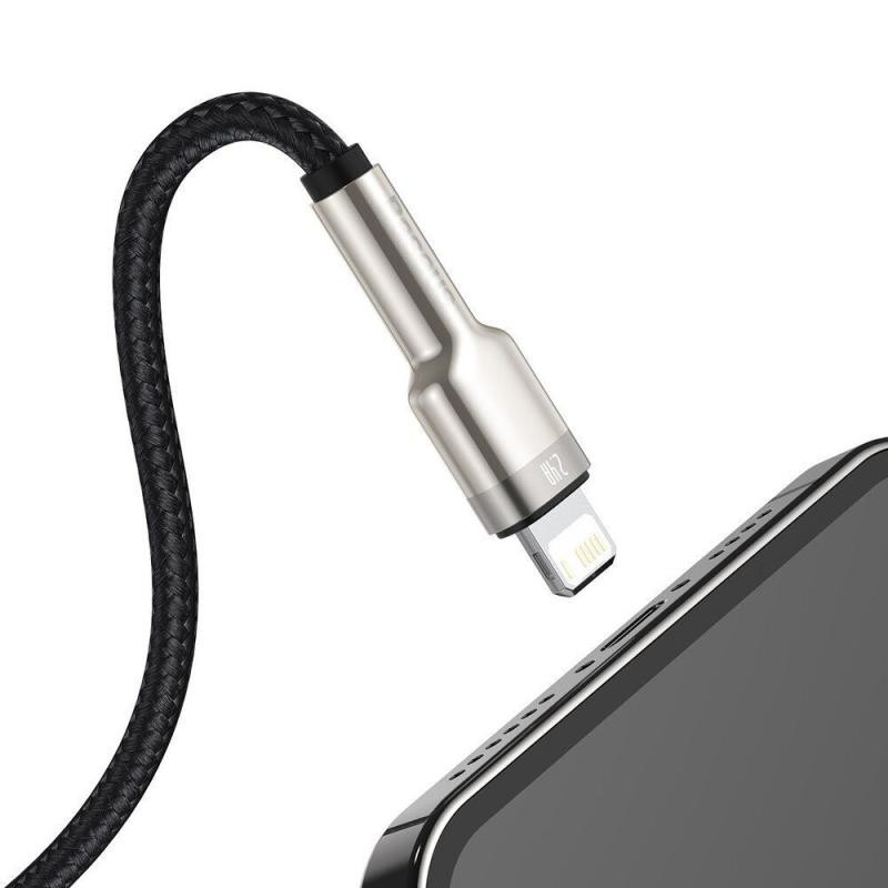 Дата кабель Baseus Cafule Metal USB to Lightning 2.4A (2m) (CALJK-B0) Херсон - изображение 5