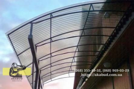 Навесы из профилированного поликарбоната. Ворота из профлиста Кривий Ріг - зображення 2