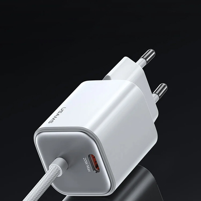 СЗУ Usams US-CC261 GaN JC Ser. 20W (2USB-C) + кабель Type-C to Type-C Херсон - зображення 2