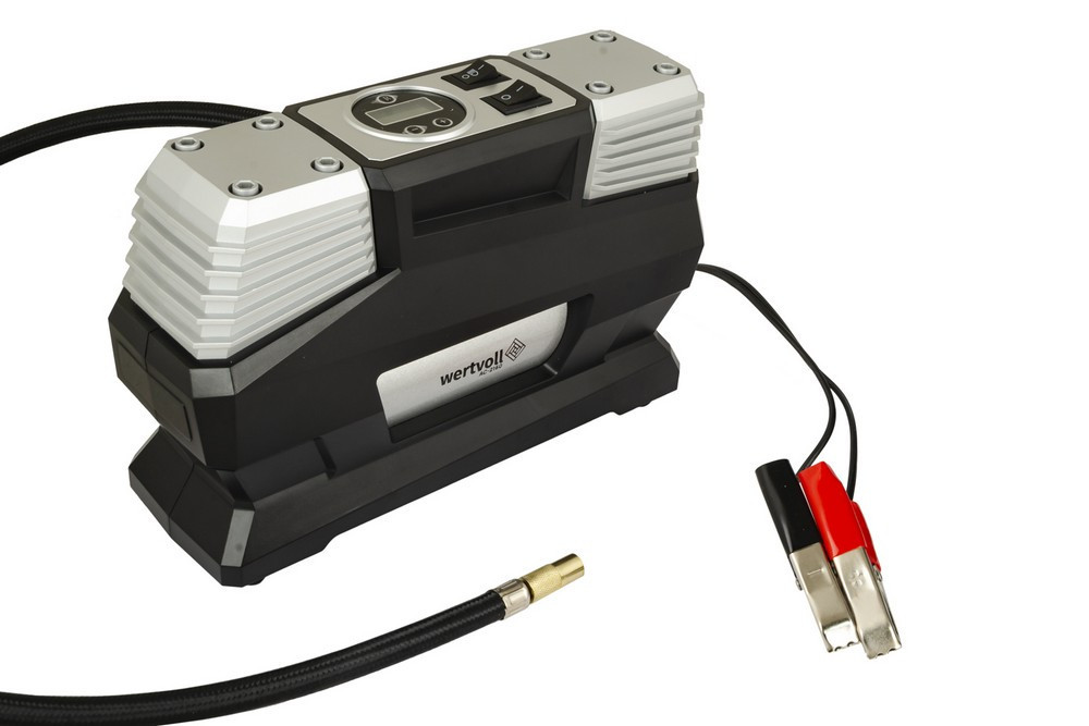 Компрессор автомобильный двухпоршневой WERTVOLL 12 V 150 PSI 15 A 180 Вт 60 л/мин сумка AC-2160 Харків - зображення 2