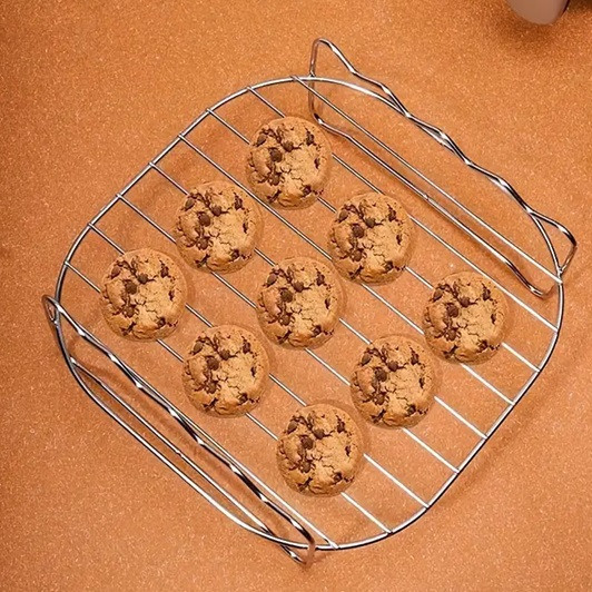 Гриль подставка в аерогриль 19285 19х7 см серебристый Киев - изображение 2