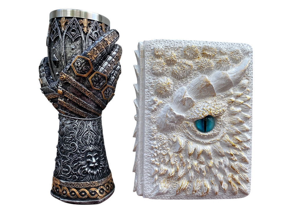 Подарочный набор Бокал 3 Рука с Левом и Блокнот 3 «Око Ледяного Хранителя» Київ - зображення 1