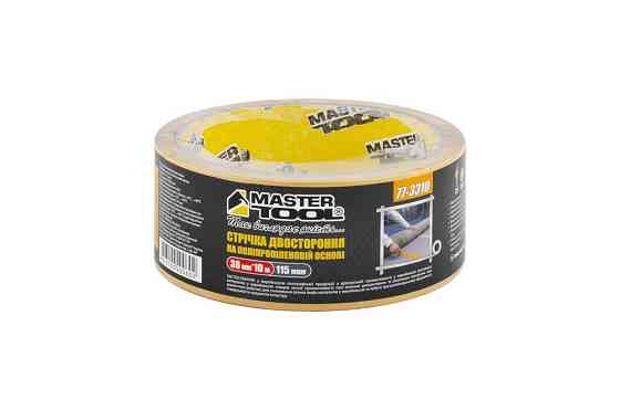 Лента двухсторонняя MASTERTOOL на полипропиленовой основе 38 мм 10 м 77-3310 Харків