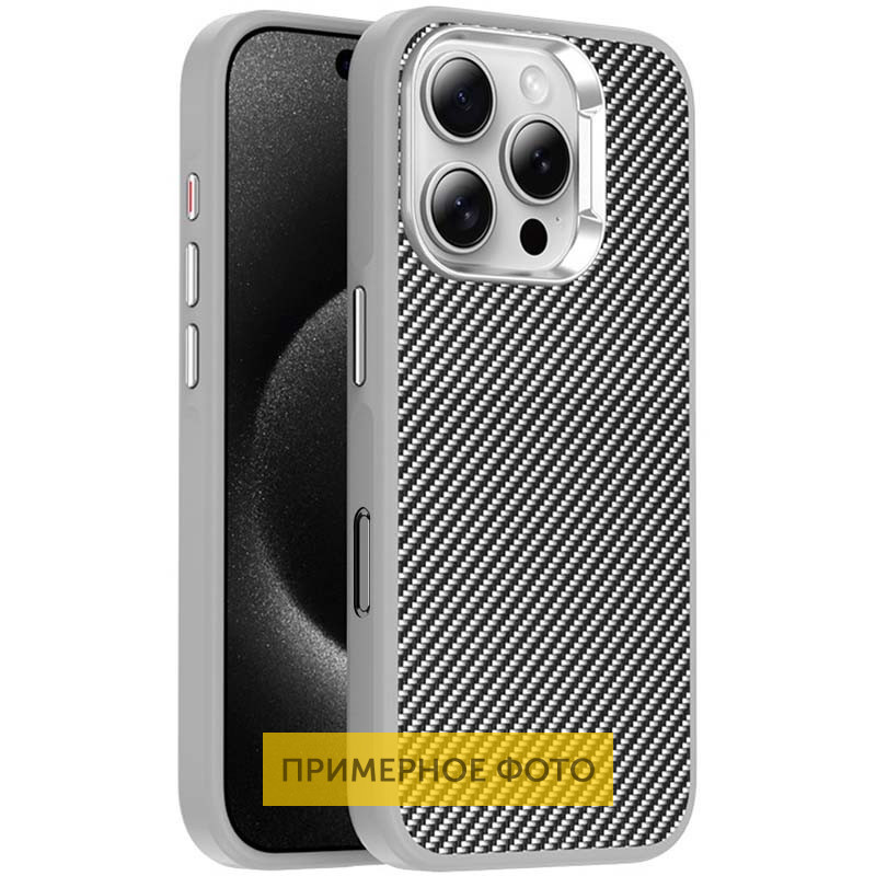 Чехол TPU+PC Carbon with Magnetic Fit для Apple iPhone 16 (6.1") Херсон - зображення 1