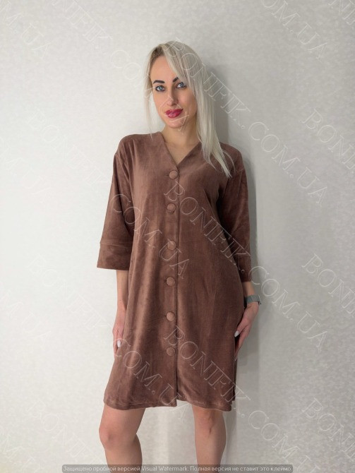 Женский кофейный халат "Macchiato" (арт. LGV 214/00/02) Кривий Ріг - зображення 1