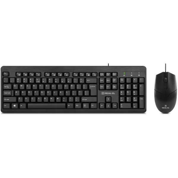 Комплект (клавіатура, мишка) REAL-EL Standard 504 Kit Black (EL123100037) Харьков - изображение 2