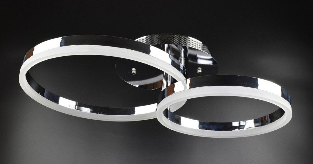 Люстра стельова LED з пультом A8008/2-ch Хром 10х40х62 см. Київ - зображення 1