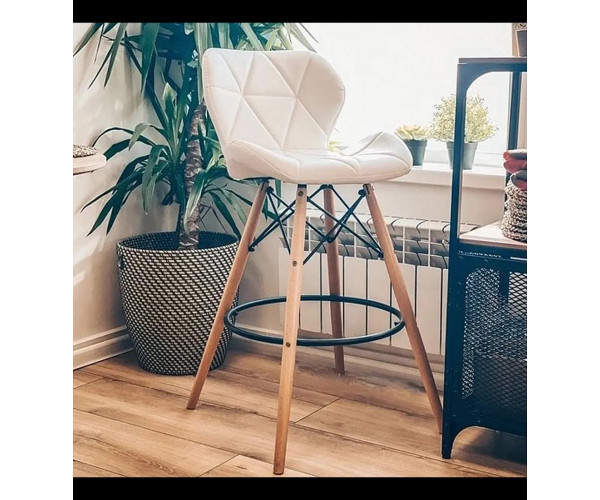 Стілець Стар H барний високий білий Дніпро - зображення 5