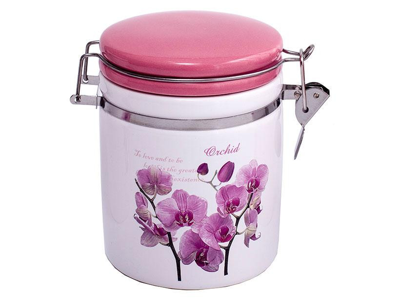 Банку керамічна Interos Орхідея рожева ZF1376OP-89857 500 мл Київ - зображення 1