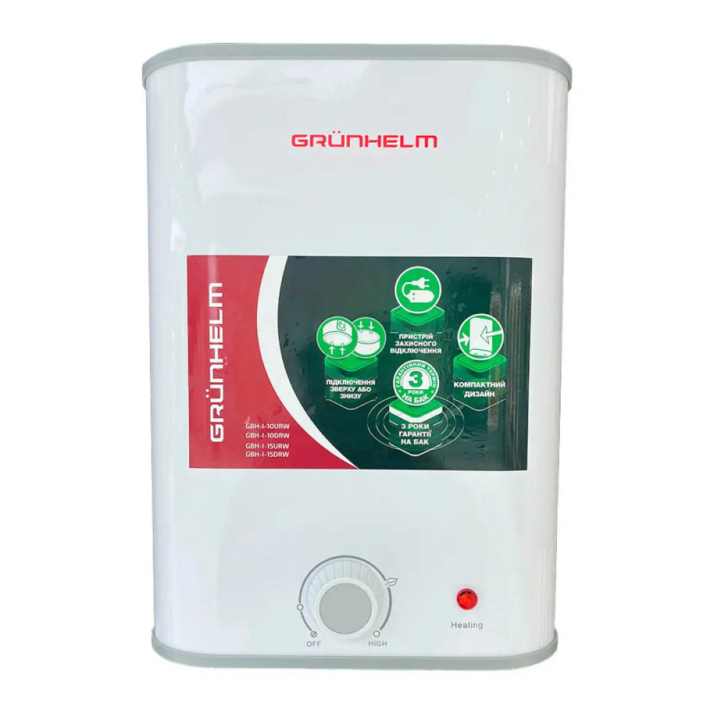 Бойлер Grunhelm GBH I-10DRW 10 л белый Київ - зображення 1
