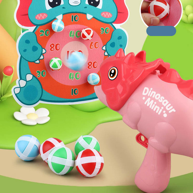 Интерактивная игра Dinosaur Athletics Gun на липучках + мишень Херсон - зображення 3