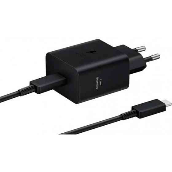 Мережевий зарядний пристрій Samsung Compact Power Adapter 45W Type-C + cable Type-C Black (EP-T4511X Харків