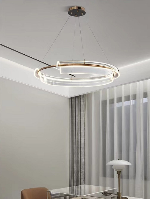 Люстра стельова LED SGA24-800-k Латунь 30-150х80х80 см. Київ - зображення 1