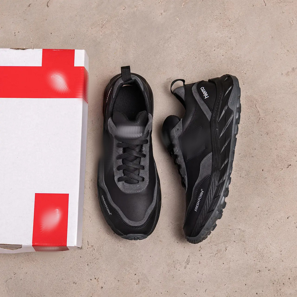 Мужские кожаные кроссовки Clasic model Black Киев - изображение 7