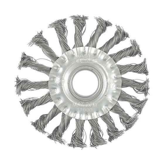 Щетка дисковая MASTERTOOL из плетеной проволоки Ø 115х22.2 мм 19-9011 Харьков