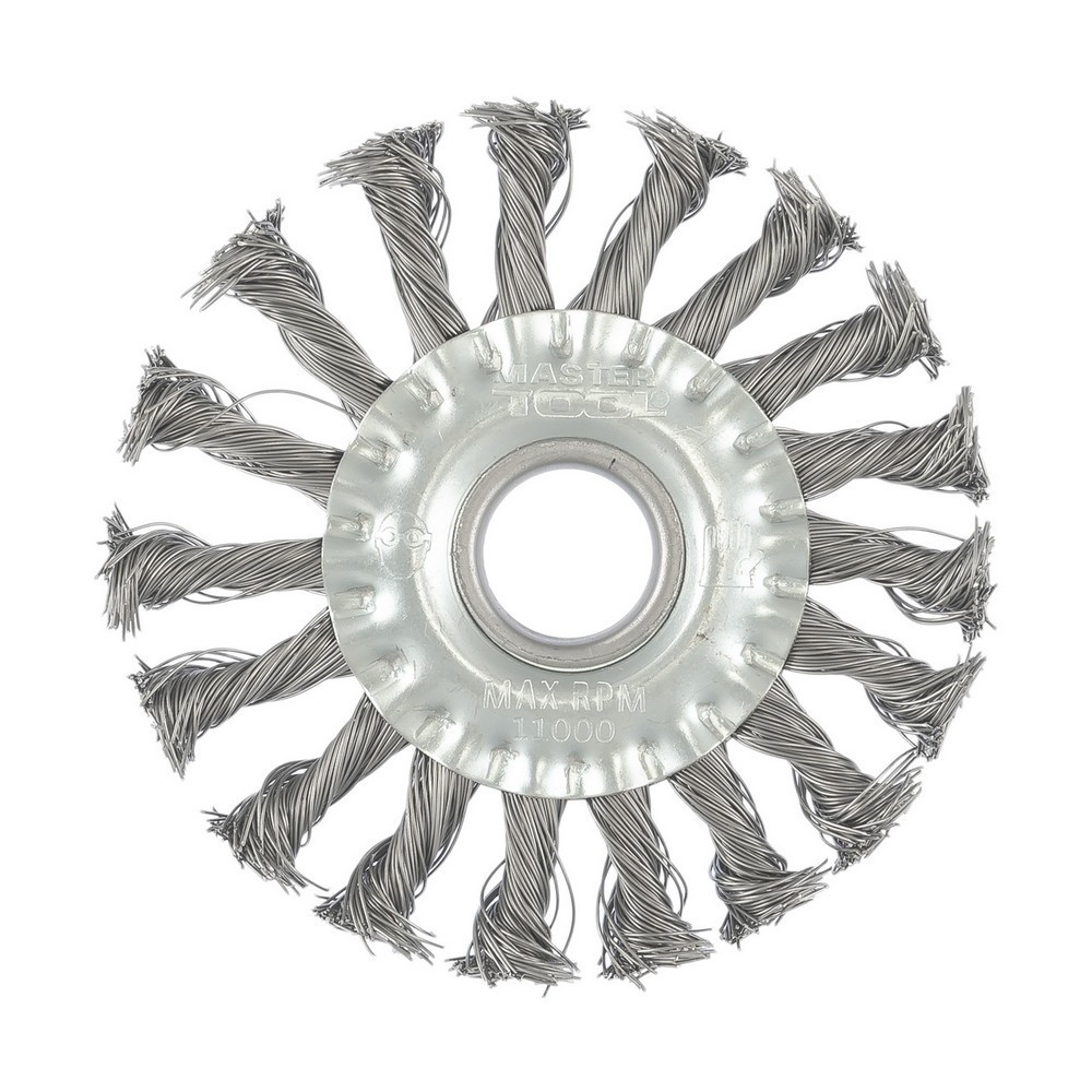 Щетка дисковая MASTERTOOL из плетеной проволоки Ø 115х22.2 мм 19-9011 Харьков - изображение 2