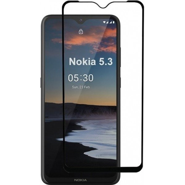 Захисне скло для Nokia 5.3 Black Premium Харків - зображення 1