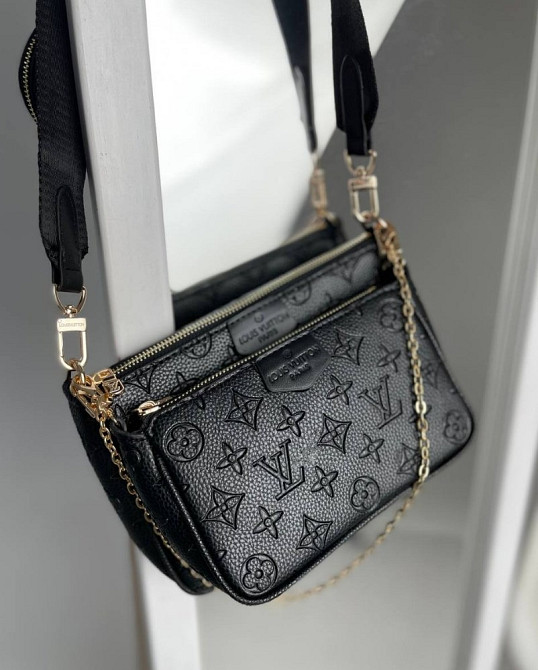 кросс-боди сумка женская Louis Vuitton, Multi Poc Black тройка MD00002 Луцк - изображение 1