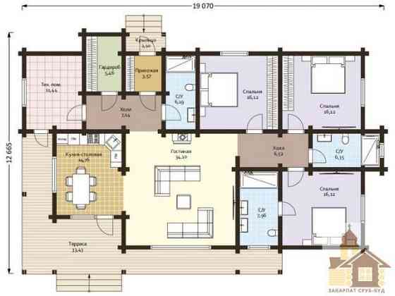 Купити зруб дерев’яного будинку «Верховіття» Одеса
