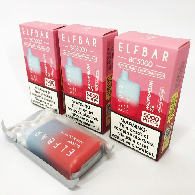 • Кавун з льодом • Електрона сигарета Elfbar BC 5000 тяг, 5% Киев - изображение 6