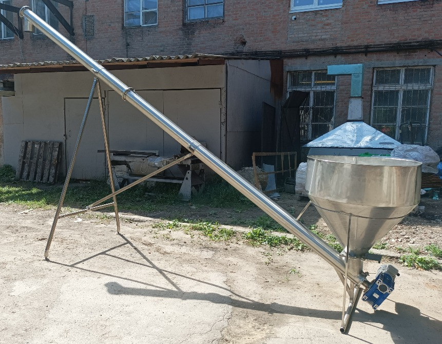 Трубчатый винтовой конвейер, транспортер для ягод D250 L4000 Луцьк - зображення 2