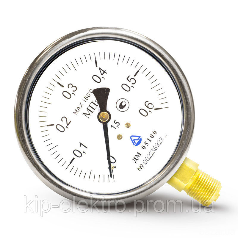 Манометр показывающий ДМ 05100-05М (ДМ 05100, ДМ05100, ДМ-05100, ДМ 05-05, ДМ) - радиальный штуцер ( Київ - зображення 1