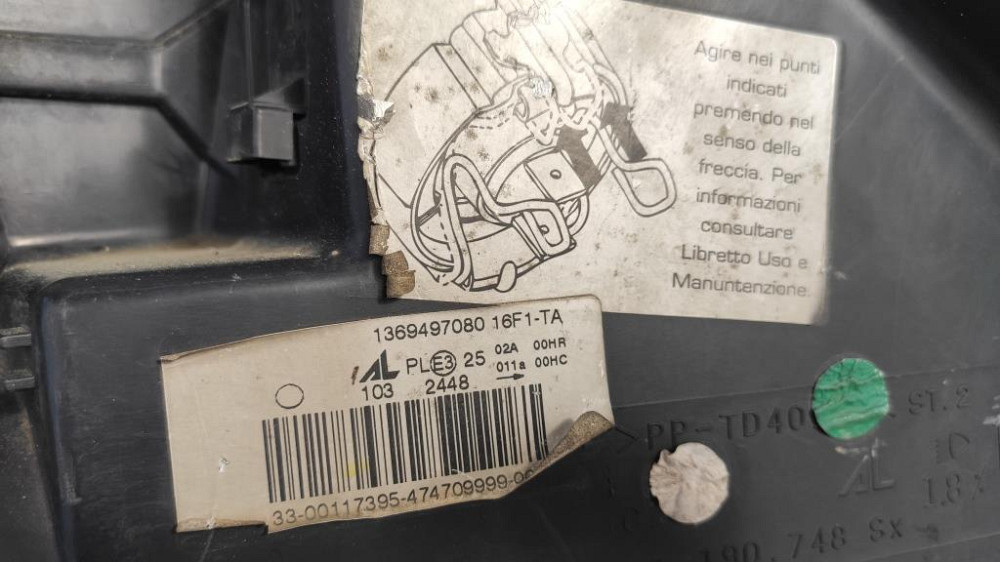 Фара левая Fiat Ducato 2006-2013 (1369497080) Ковель - изображение 2