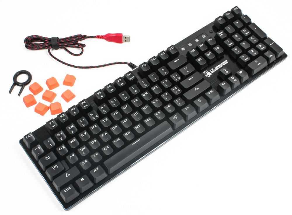 Клавиатура компьютерная проводная Bloody B820R USB Black Red SW черная Київ - зображення 2