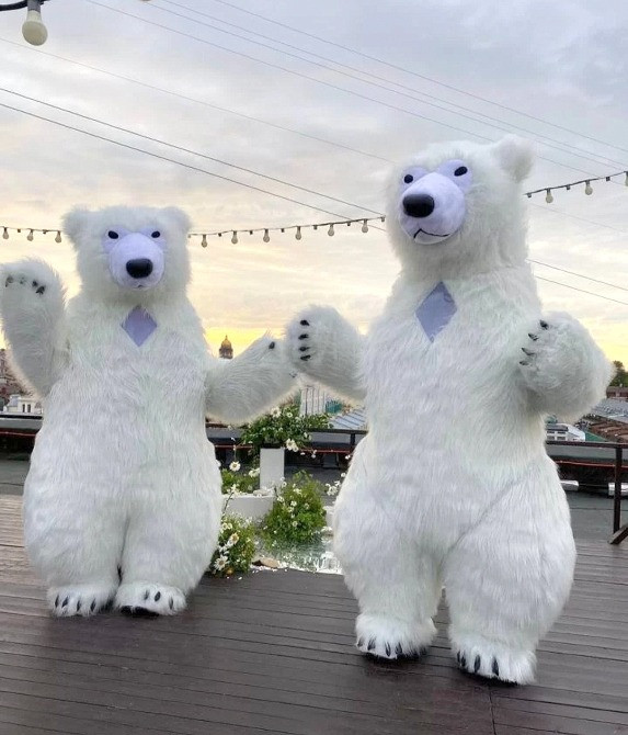 Белый медведь Чернигов поздравление мишка аниматор Чернігів - зображення 7