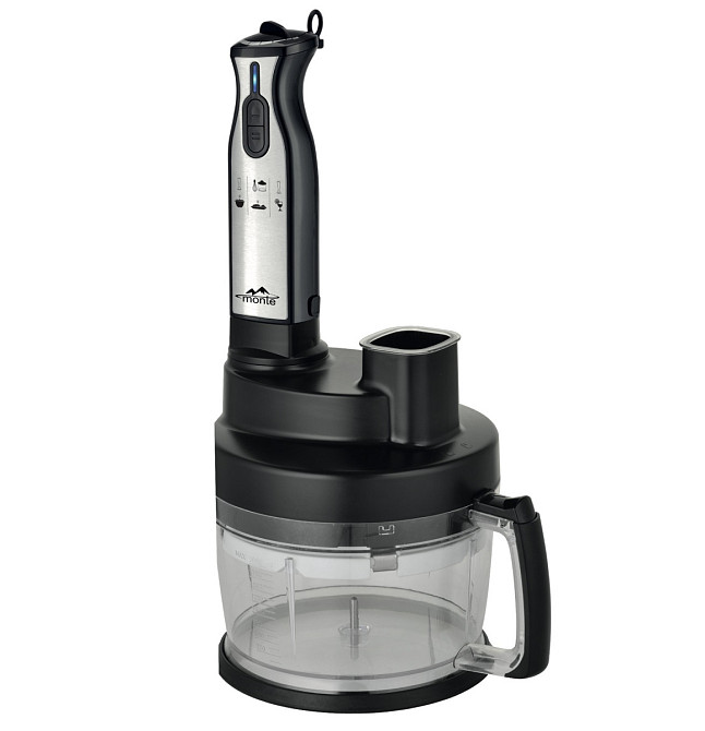 Блендер погружной в наборе Monte MT-1922 1000 Вт черный Киев - изображение 2