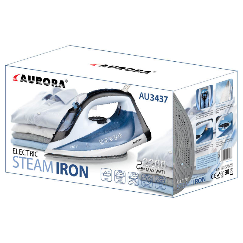 Утюг Aurora 3437AU 2200 Вт голубой Київ - зображення 4