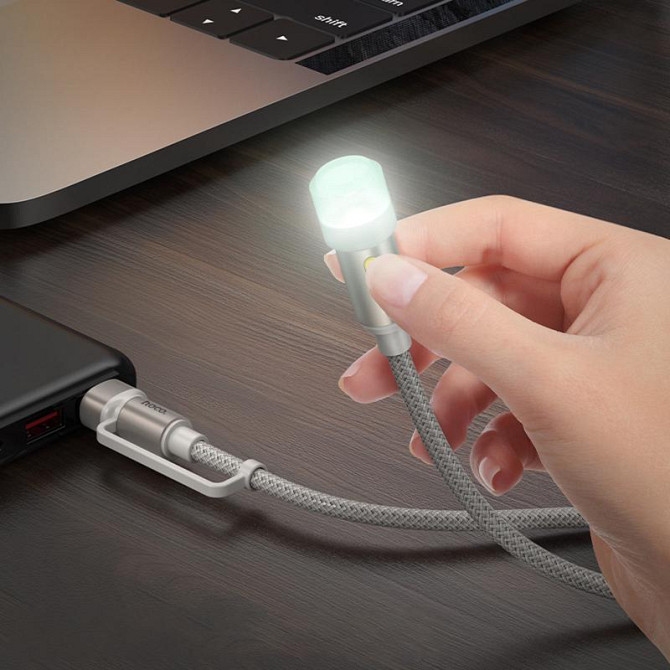 Кабель-светильник Hoco UA38C USB/Type-C to LED (0.3m) Херсон - зображення 4