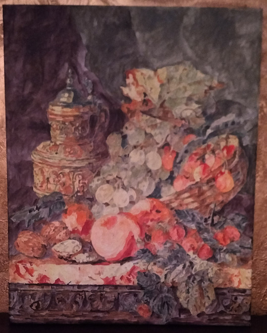 Готовая картина по номерам "Фруктовое разнообразие" 40х50 см Вишневе - зображення 1