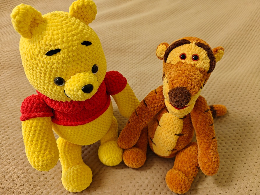 Тигр помаранчевий іграшка м'яка в'язана мультперсонаж ручна робота Handmade Нововолинськ - зображення 5