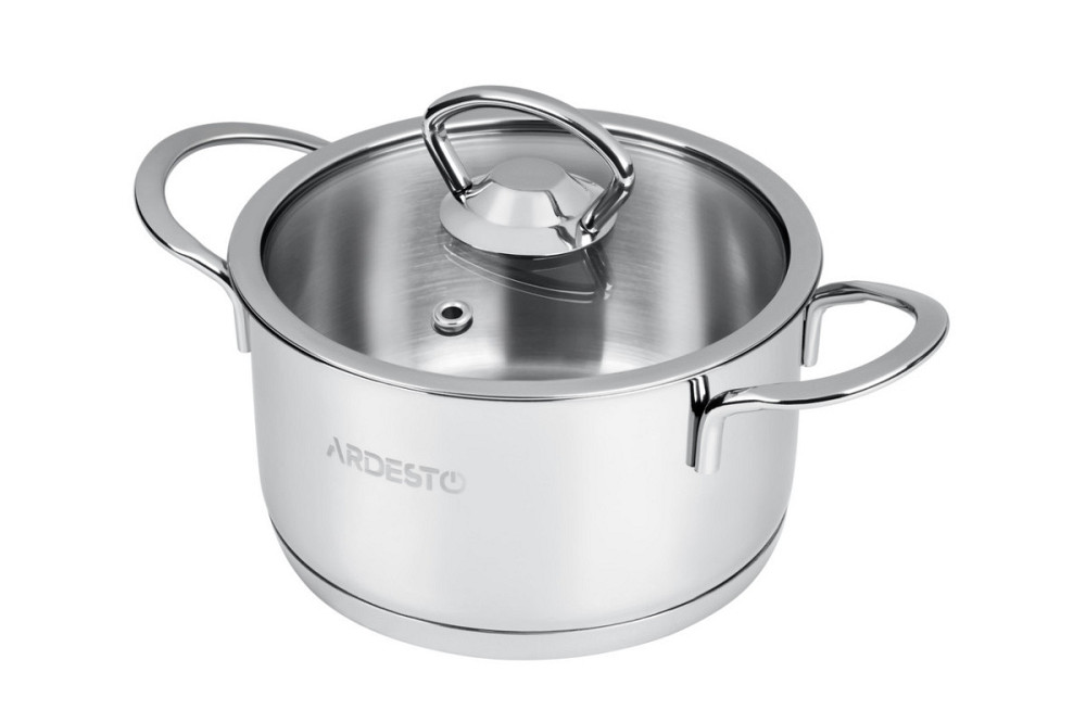 Каструля зі скляною кришкою Ardesto Luna AR-0612-S 1,2 л 14 см Київ - зображення 1