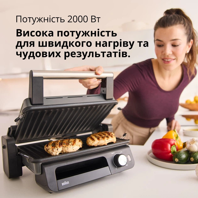Электрогриль Braun MultiGrill 5 CG5033IGY 2000 Вт серебристый Київ - зображення 6