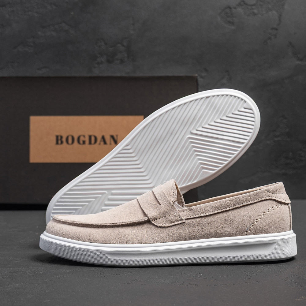 Мужские кожаные лоферы Urban Style Beige Київ - зображення 6