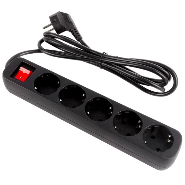 ColorWay Фільтр живлення СolorWay 5 розеток 2м Black (CW-PSEA52BK) Харьков - изображение 3