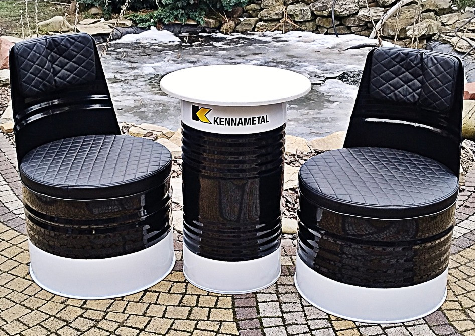 Крісло з металевої бочки з вашим логотипом | Дизайнерські лофт крісла з бочок Киев - изображение 5